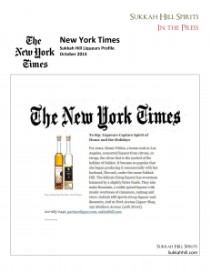 New York Times reviews Sukkah Hill Liqueurs-1